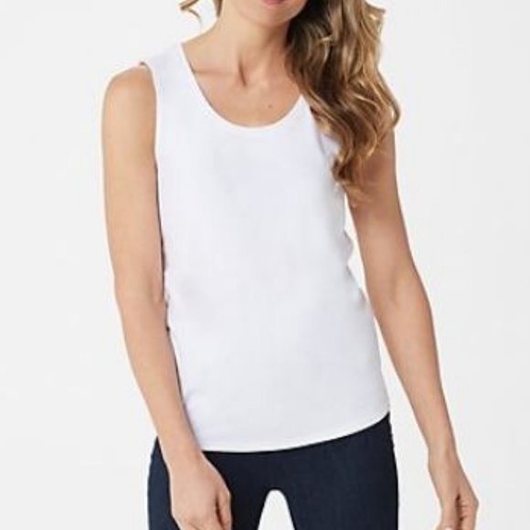 G.I.L.I. Curved Hem Knit Top with Scoop Neckline - Picture 1 of 2